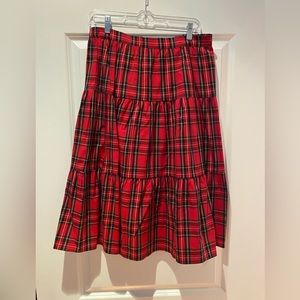 J Crew midi tartan skirt. Size M